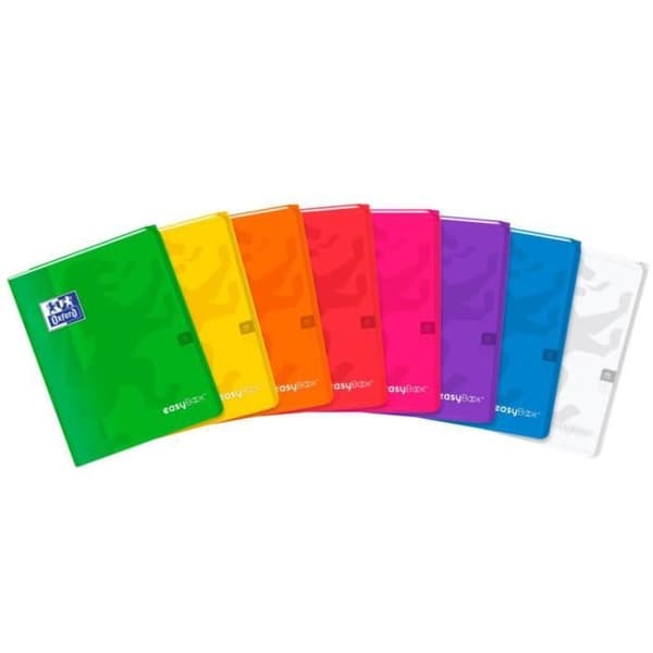 Cahier Easybook - Oxford - Pack av 10 - 17x22cm - 48 sidor - Polypro-cover