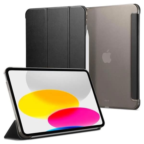 iPad 10,9" (2022) fodral - SPIGEN - Smart Fold - Svart - Rep-skydd - Fällbart stöd