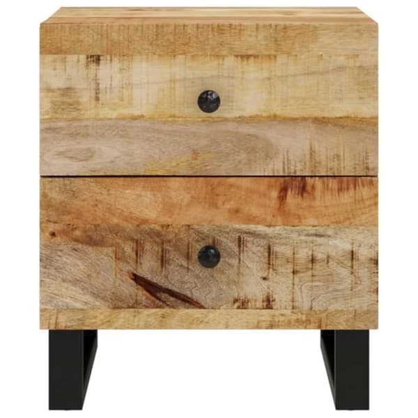 vidaXL Sängbord 2 st 40x33x46 cm Solid mangoträ 345215
