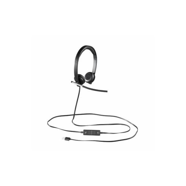 Hörlurar - Trådad - Logitech - H650E - USB - Stereo mikrofon - Svart