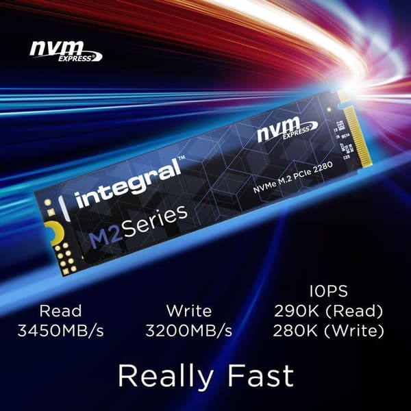 INTEGRAL - M.2 2280 NVMe PCIe Gen3 x4 - Intern SSD - 256 Go - M.2 2280