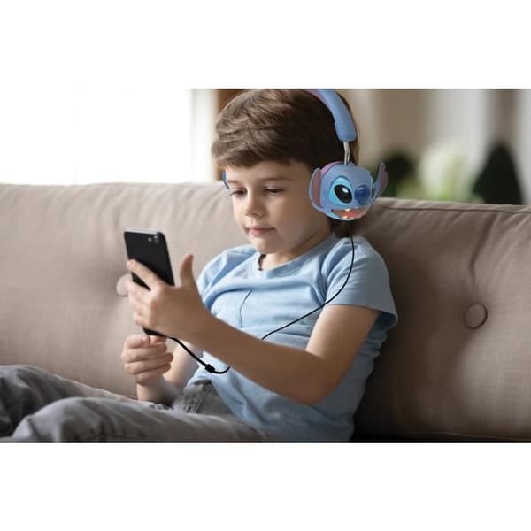 Fällbara stereohörlurar Stitch med volymbegränsning
