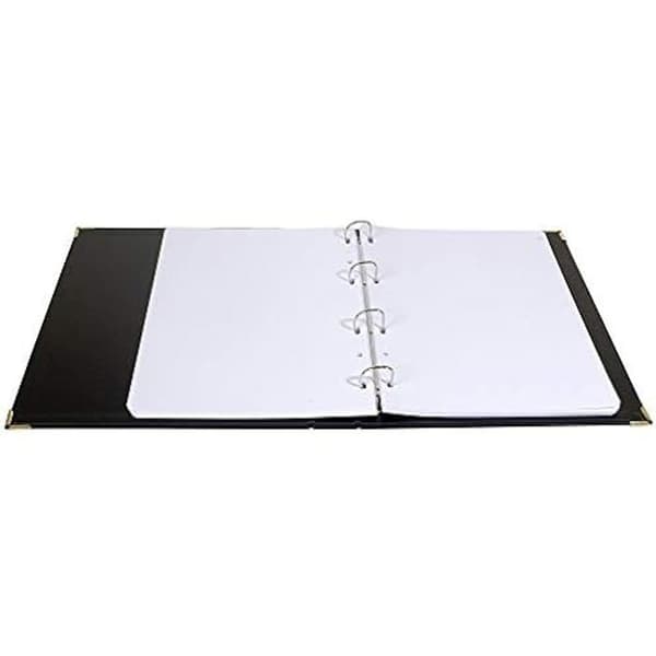Juridisk mapp - EXACOMPTA - 4601E - Svart - 4 ringar - Guldhörn - 100 A4-sidor