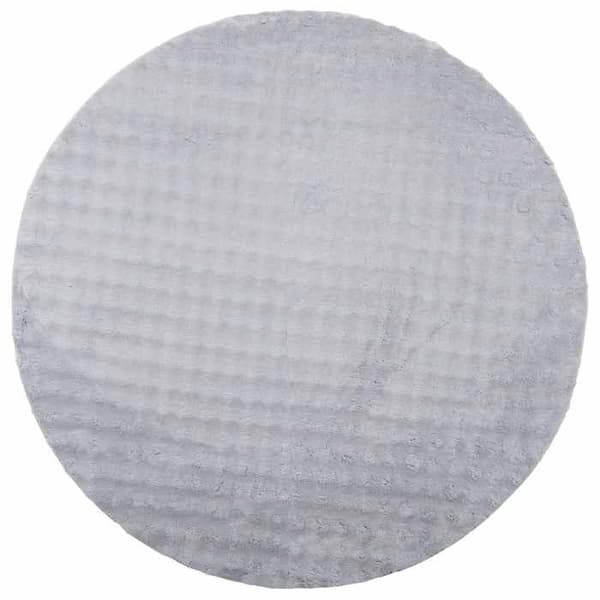 vidaXL Rund matta SIROLO Grå Ø 120 CM Polyester 42022775