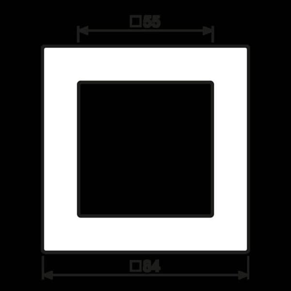Jung enkel ram brun AC581MO 1 st (styck)