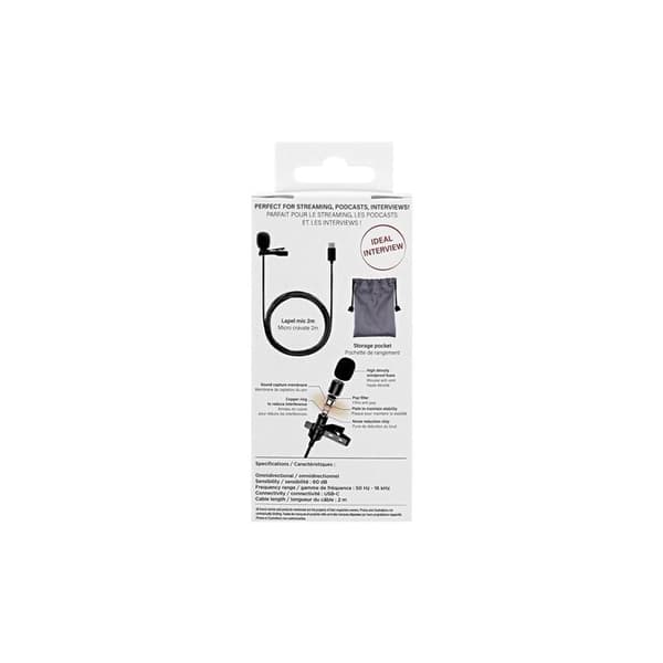 Mikrofon Tnb INFLUENCE - trådad USB-C 2m - svart