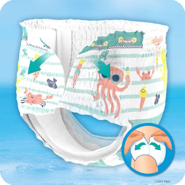 10 Couches Splashers Storlek 5-6, Pampers