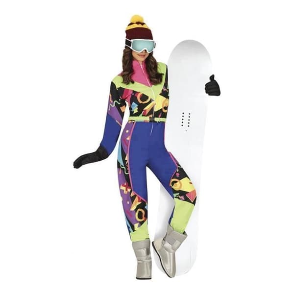 Kostym - Blå skidåkarkostym från 80-talet - Dam - Polyester - Retro
