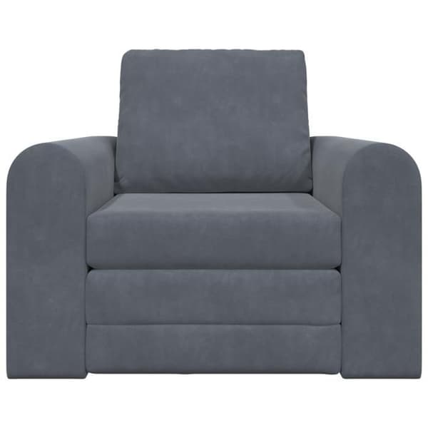 Soffa Säng 2 i 1 Mörkgrå 98x71x83 cm Sammet