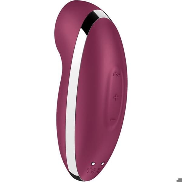 Vibrator - SATISFYER - TAP & CLIMAX 2 - Mjuk silikon - 11 vibrationsprogram - Röd