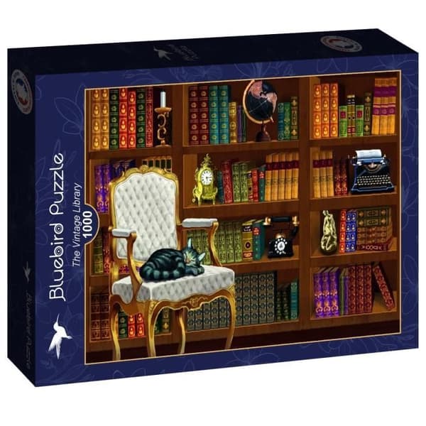 Bluebird Pussel Det Vintage Biblioteket - 1000 Bitar