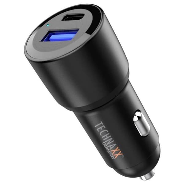 Technaxx Laddare Technaxx Dual FÖR BIL 60 W TX-306 Laddström max=3 A 12/24 V