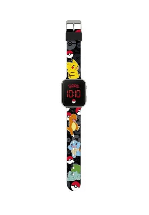 Klocka - Pokemon - LED - Barn - Svart - Silikon