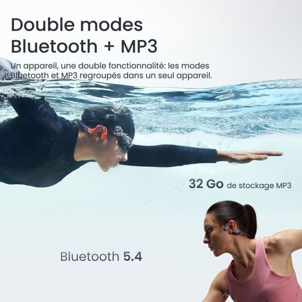 Shokz hörlurar BENBONE OPENSWIM PRO GRÅ TRÅDLÖS LADDNING