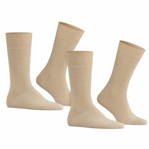 Herrstrumpor - FALKE - Gunga - Enfärgad - Beige - 2-pack