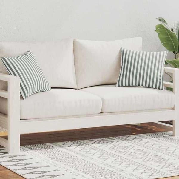 vidaXL Utomhuskudde 2 st Stripe Print 45 x 45 cm Grå