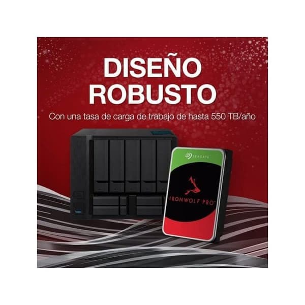 Hårddisk - SEAGATE - IRONWOLF PRO - 2To - SATA/600 - 7200 varv/min - 256 Mo cache