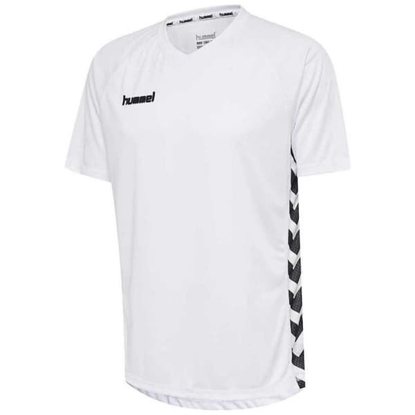 T-shirt - HUMMEL - Korta Ärmar - V-ringning - 100% Polyester - Vit