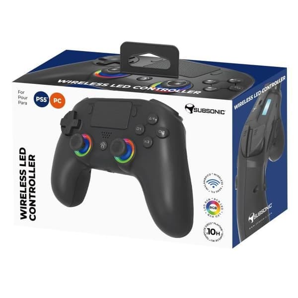 Manett - PS5 PC - Trådlös - LED RGB
