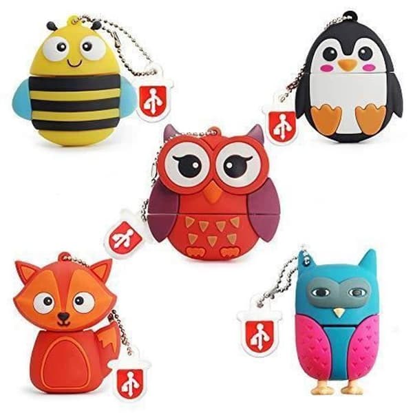 USB-minne - BorlterClamp - 16 GB - Söt djurmönster - Present till studenter och barn