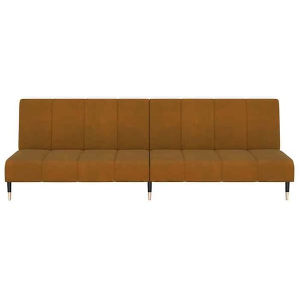 vidaXL 2-sits soffa med sängfunktion i brunt sammet 375882