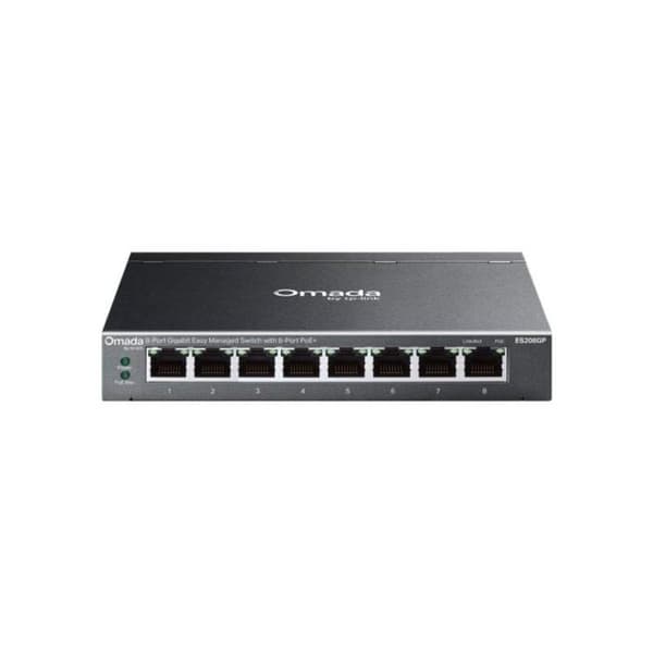 Switch TP-Link Omada ES208GP L2 Hanterad 8 Gigabit PoE+ Rack DIN