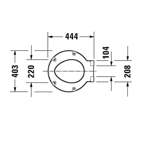 Toalettlock - Duravit - Starck 1 - Softclose - Rostfritt stål - Universell