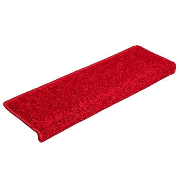 vidaXL Trappmatta 10 delar 65 x 21 x 4 cm Röd rektangulär kant 149829