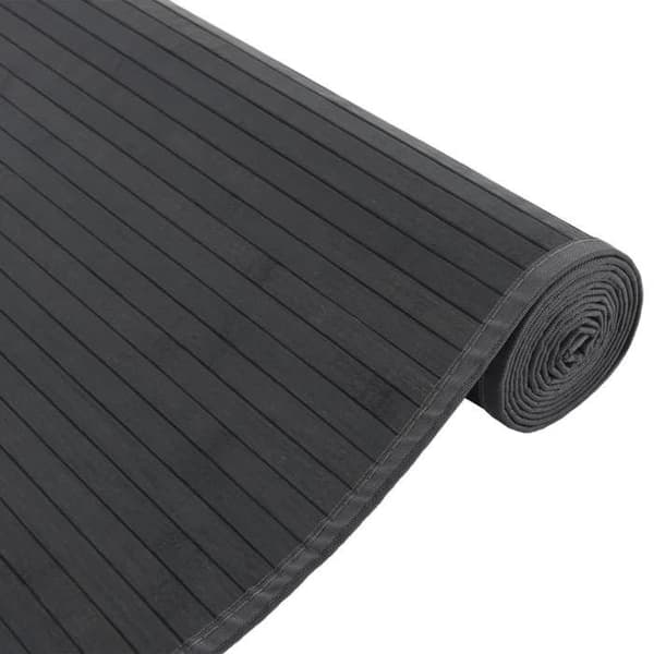 vidaXL Rektangulär matta grå 80x200 cm bambu, vardagsrumsmatta, köksmatta, rektangulär matta, sovrumsmatta 376910