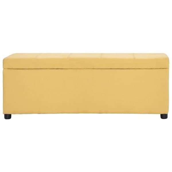 vidaXL Bänk med förvaringsutrymme 116 cm Gul Polyester