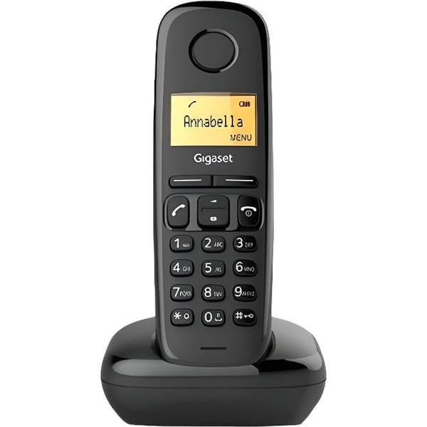 Gigaset A170 Trådlös telefon med DECT\GAP nummerpresentation svart