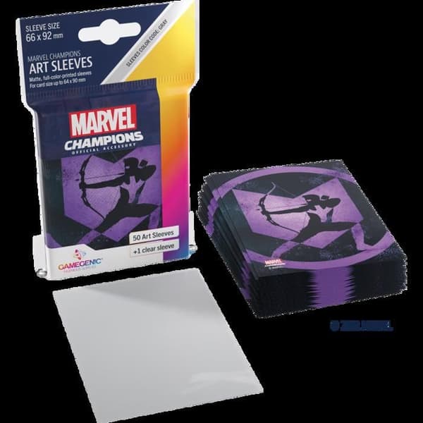 GG - Marvel Champions - Pack med 50 kortskydd för Hawkeye - Standardformat
