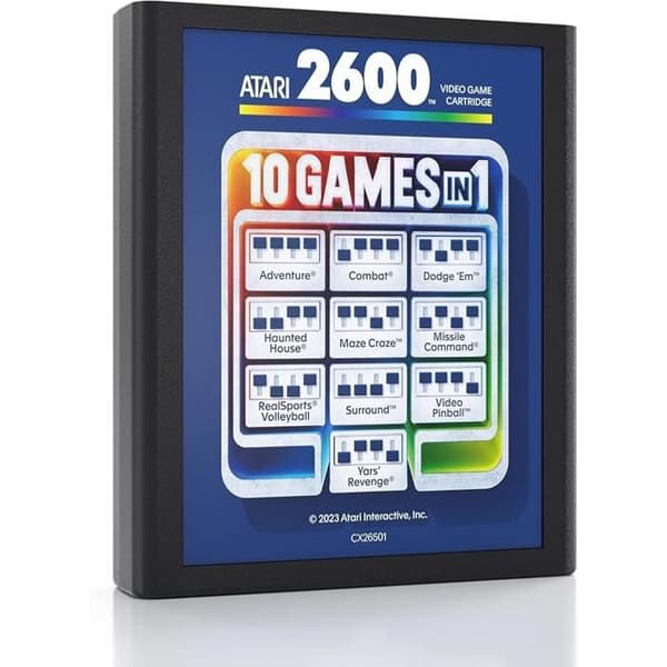 Konsol Rétrogaming - Atari - 2600 Plus - Svart - 10 Spel Inkluderade - Standardutgåvan
