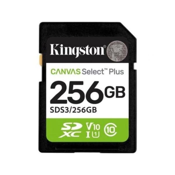 SD-kort - KINGSTON - Canvas Select Plus - 256 Go - Klass 10 - 150 Mo/s
