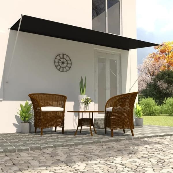 vidaXL Infällbar Markis 400x150 cm Antracit