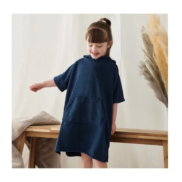 Poncho barn Towel City - marinblå