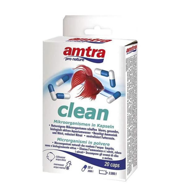 Amtra Vattenbehandling för Akvariefiskar Clean Caps - A3050834