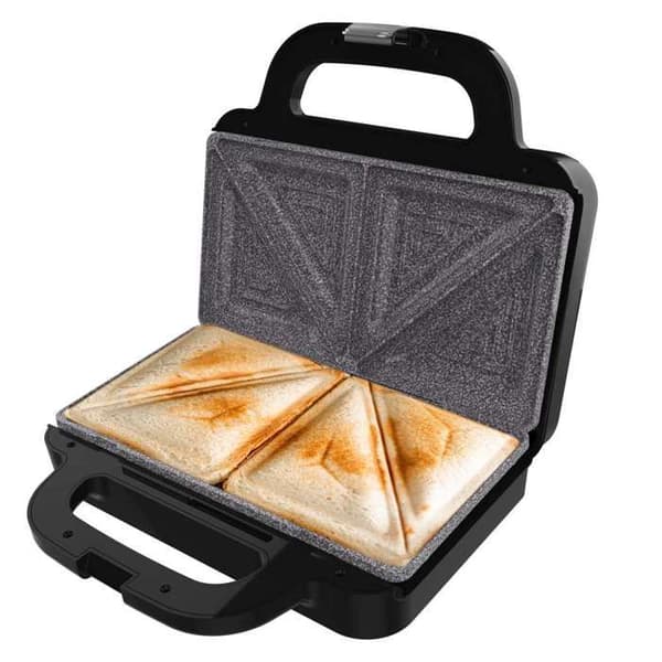 Cecotec Sandwicheuse Rock'nToast Deep Classic, 1000 W, Större amplitud, Triangulära plattor, Jämn grillning
