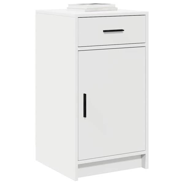 vidaXL Buffé med låda Vit 40 x 40.5 x 75 cm Ingenjörsträ 865064