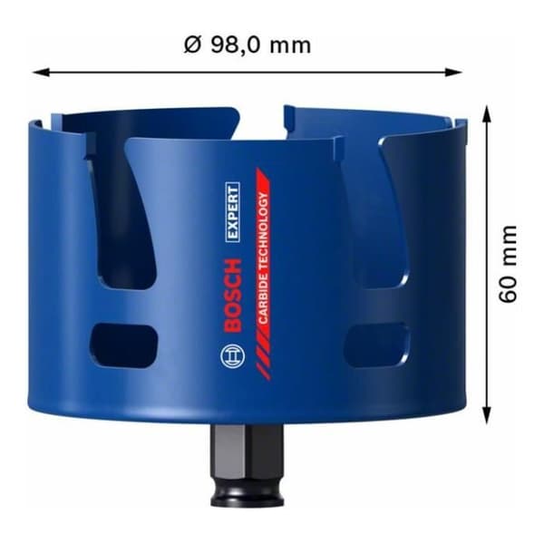 Kronbor - BOSCH PROFESSIONAL - EXPERT Byggmaterial - 98 mm - 60 mm - Blå