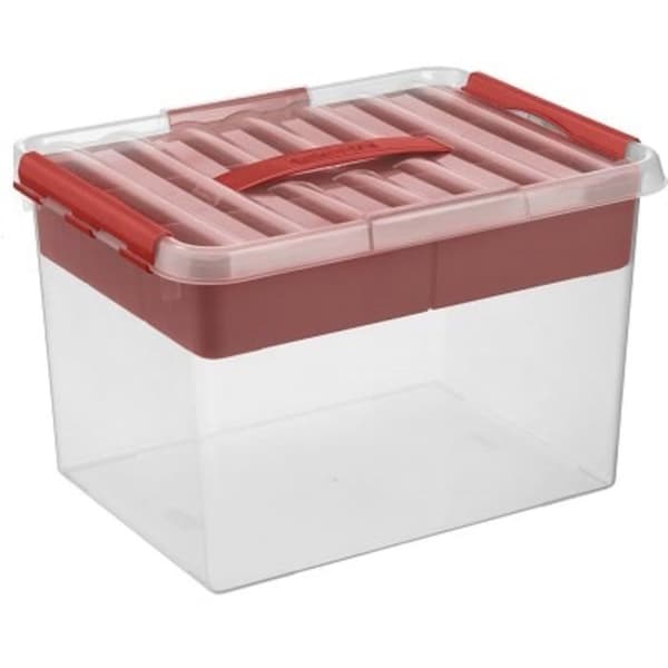 Förvaringslåda - SUNWARE - Stor - 15 Liter - Transparent - Grå