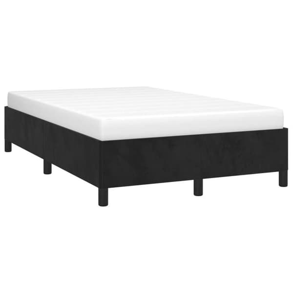 vidaXL Sängram utan madrass svart 120x200 cm sammet 347314