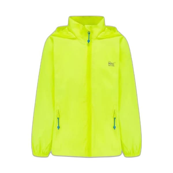 Vattentät jacka barn Mac In A Sac Origin - neongul