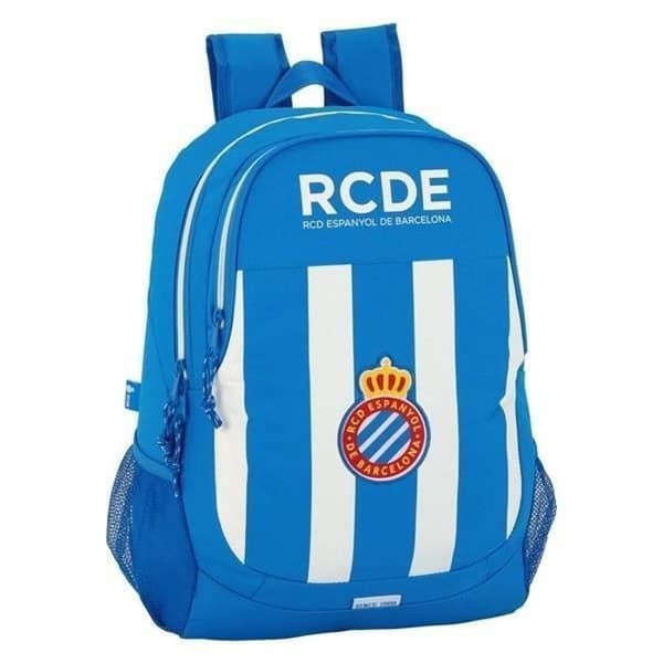 RCD Espanyol Blå Vit barnskolväska - Polyester - vadderade axelvaddar