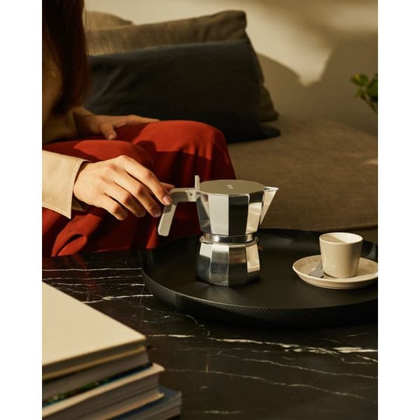 Moka Espresso - Alessi - 6 koppar - Grå - Malet kaffe - Modern design