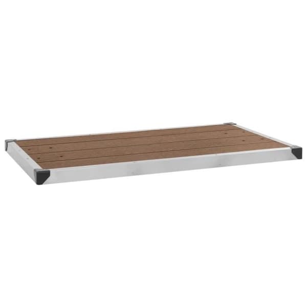 vidaXL Utomhusduschkar WPC Inox 110x62 cm Brun