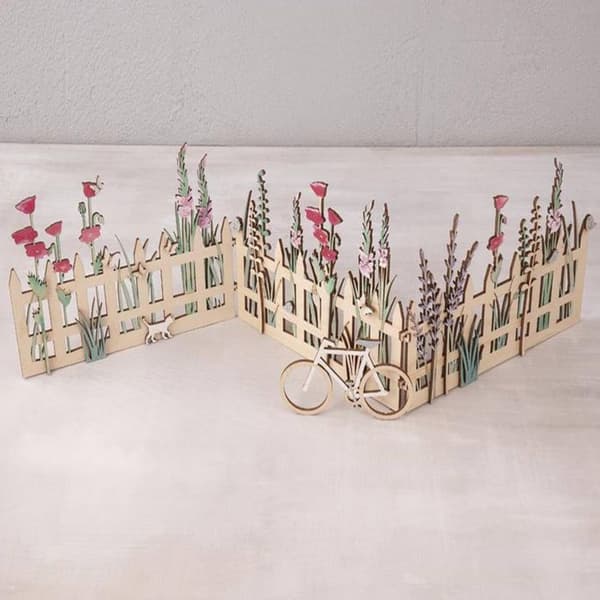 Dekorera trästaket 51 x 15 cm