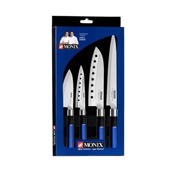 Japanska knivar - MONIX - Set om 4 - Rostfritt stål - Polypropenhandtag - Hög kvalitet