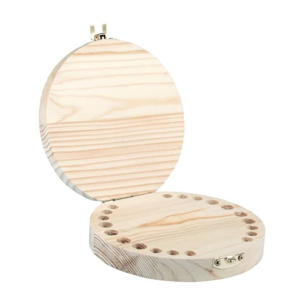 Box för mjölktänder i råträ ø 12 x 2,7 cm