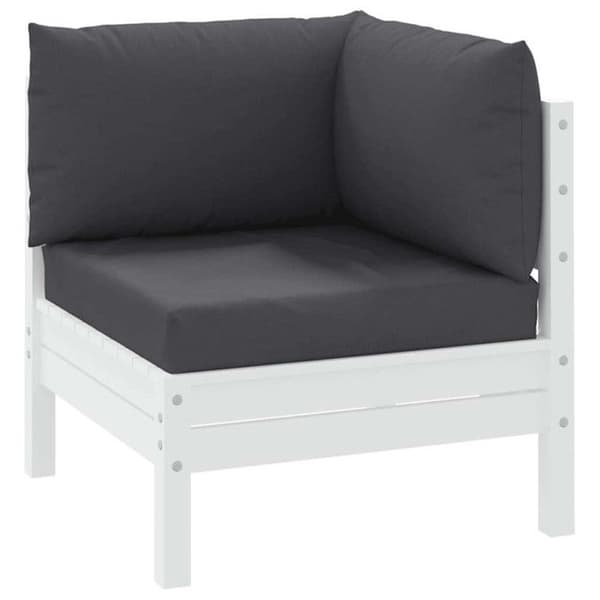 Pallkuddar set om 3 antracit Oxford tyg